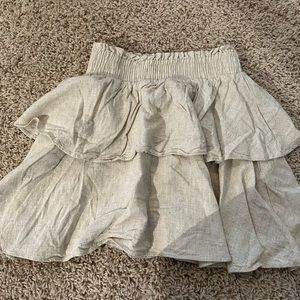 Tan linen Princess Polly skirt